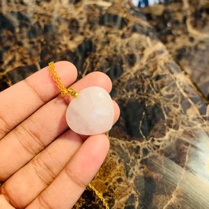 Heart Rose Quartz Heart Pendant
